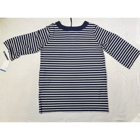 Beach House NWT Swim Admiral Cover Up Dress XL Blue/White UPF 50 - Picture 10 of 11